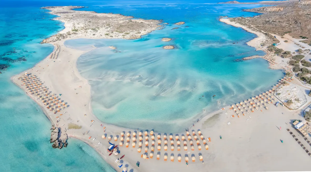 Charter holiday Crete — turquoise lagoon, all-inclusive hotel, direct flight